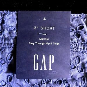 Nwt GAP Shorts Blue Mid Rise